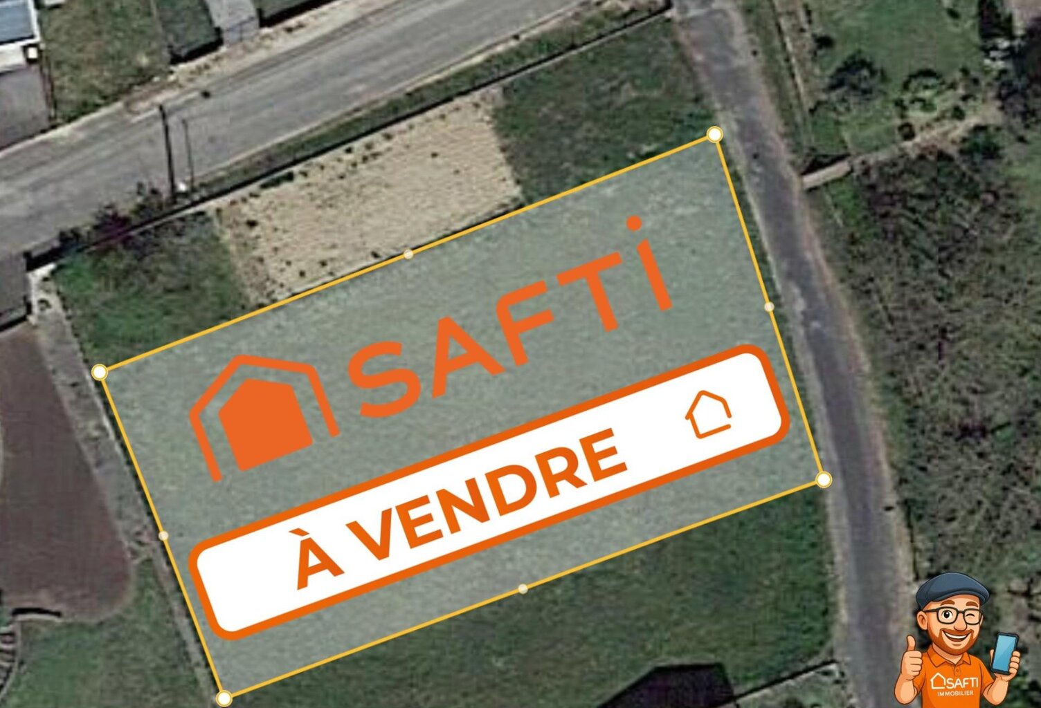 Terrain plat et borné à saisir — photo 1