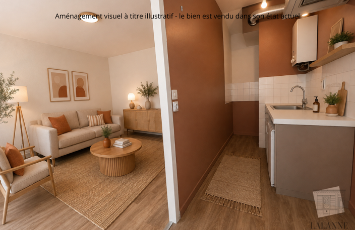 PESSAC -- T2 DE 40 M2 AU DERNIER ÉTAGE AVEC PARKING — photo 4