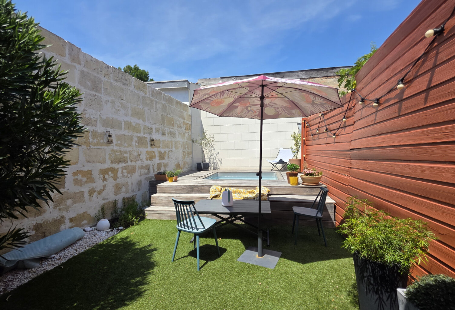BORDEAUX CAUDÉRAN   ÉCHOPPE RÉNOVÉE 3 CHAMBRES AVEC PISCINE — photo 1