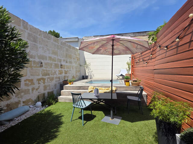 BORDEAUX CAUDÉRAN   ÉCHOPPE RÉNOVÉE 3 CHAMBRES AVEC PISCINE — photo du bien