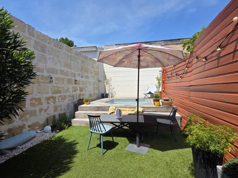 BORDEAUX CAUDÉRAN   ÉCHOPPE RÉNOVÉE 3 CHAMBRES AVEC PISCINE — photo 1