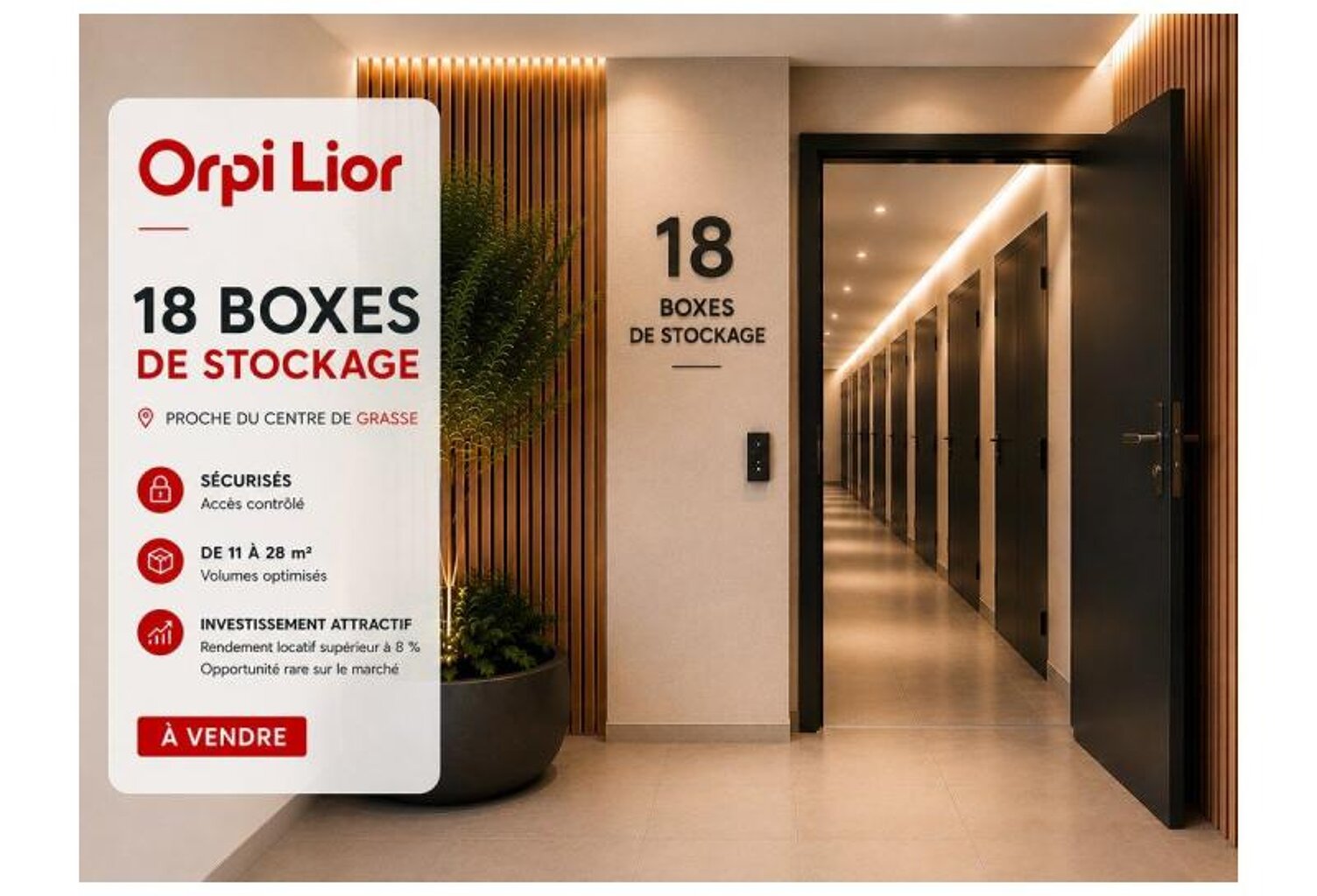 INVESTISSEMENT – 18 BOXES DE STOCKAGE OU GARDE-MEUBLE PRIVATIF – RENDEMENT SUPÉRIEUR À 8 % — photo 1