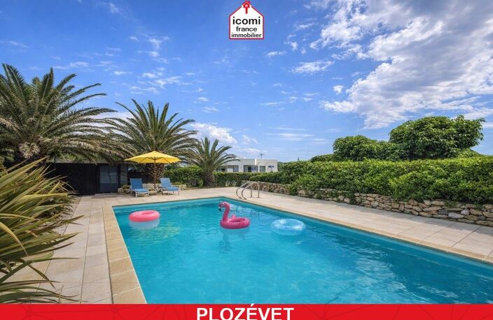 FINISTERE - Plozévet (29710) -  A VENDRE - PROPRIETE ARCHITECTE CONTEMPORAINE CLIMATISEE AVEC PISCINE CHAUFFEE - PIECE DE VIE 60 M² - 3 CHAMBRES - TERRAIN 1500M² - VUE MER - RARE — photo 4