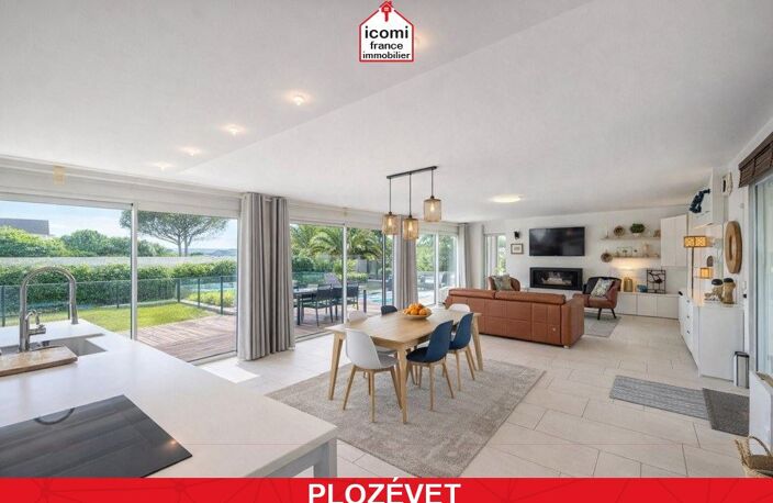 FINISTERE - Plozévet (29710) -  A VENDRE - PROPRIETE ARCHITECTE CONTEMPORAINE CLIMATISEE AVEC PISCINE CHAUFFEE - PIECE DE VIE 60 M² - 3 CHAMBRES - TERRAIN 1500M² - VUE MER - RARE — photo 5