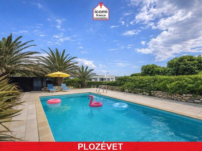 FINISTERE - Plozévet (29710) -  A VENDRE - PROPRIETE ARCHITECTE CONTEMPORAINE CLIMATISEE AVEC PISCINE CHAUFFEE - PIECE DE VIE 60 M² - 3 CHAMBRES - TERRAIN 1500M² - VUE MER - RARE — photo 1