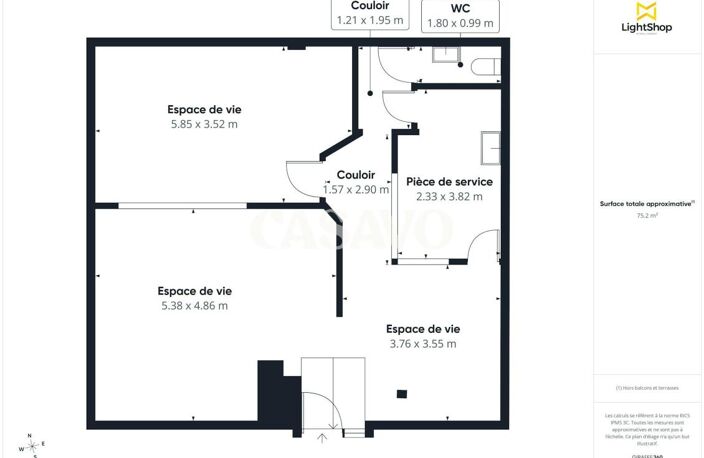 Local commercial de 77,7 m², bénéficiant d’une vitrine sur rue et d’un agencement offrant de nombreuses possibilités — photo 3