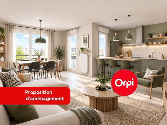 À Vendre - Saint Priest Centre Ville - Appartement type 3 - 2 chambres - 71m2 - stationnement — photo du bien