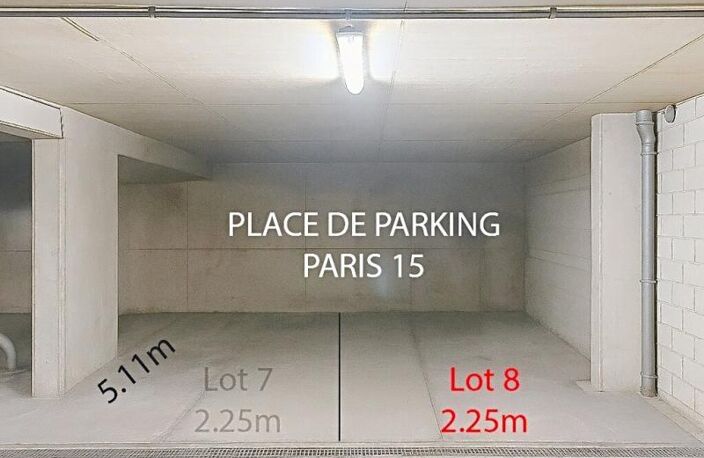 Place de parking - Lot 8 - Rue de l'Abbée Groult -  75015 Paris 15 — photo 2