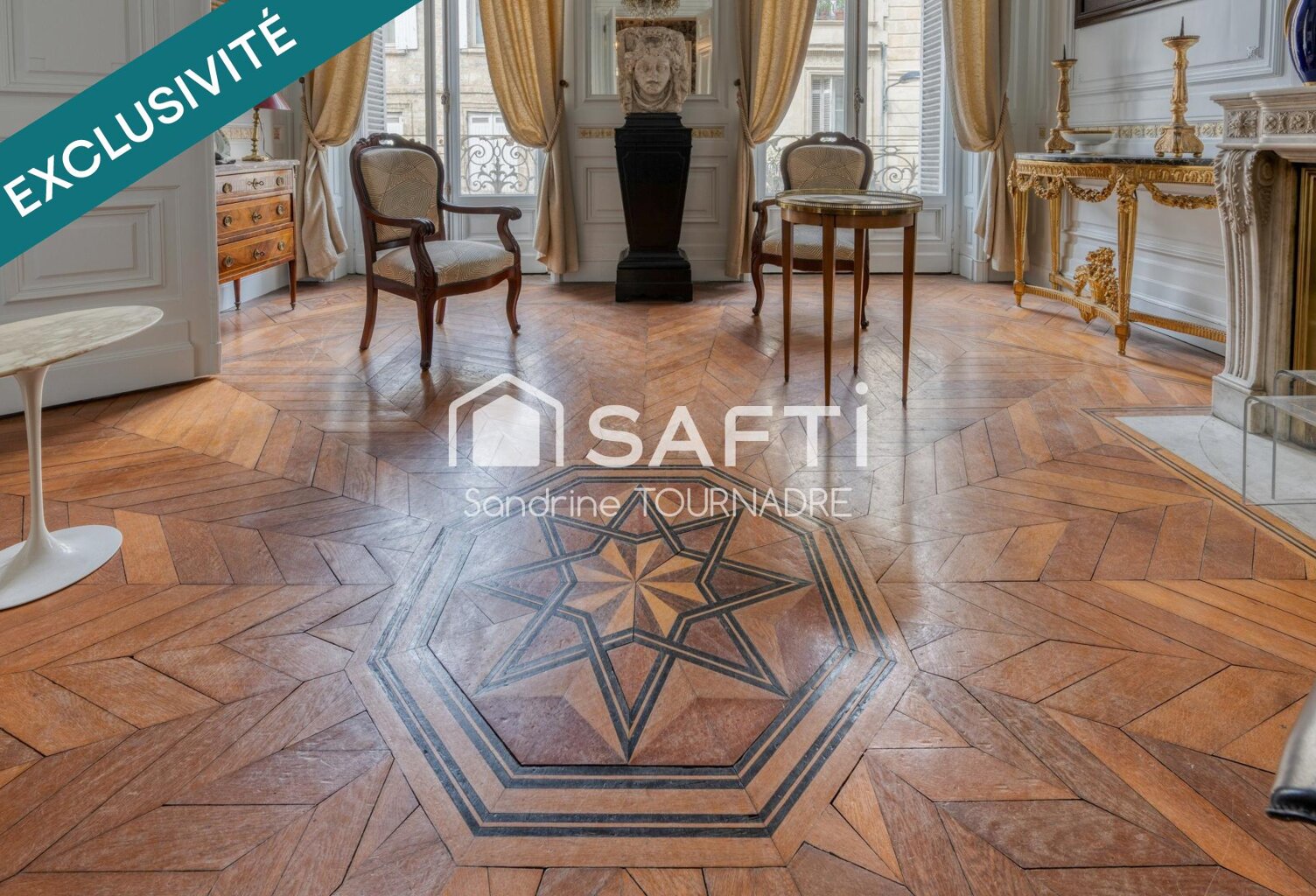 BORDEAUX Centre - Appt T4, Appartement d'exception chargé d'histoire, Cave voutée, Lafaurie de Monbadon : . — photo 1