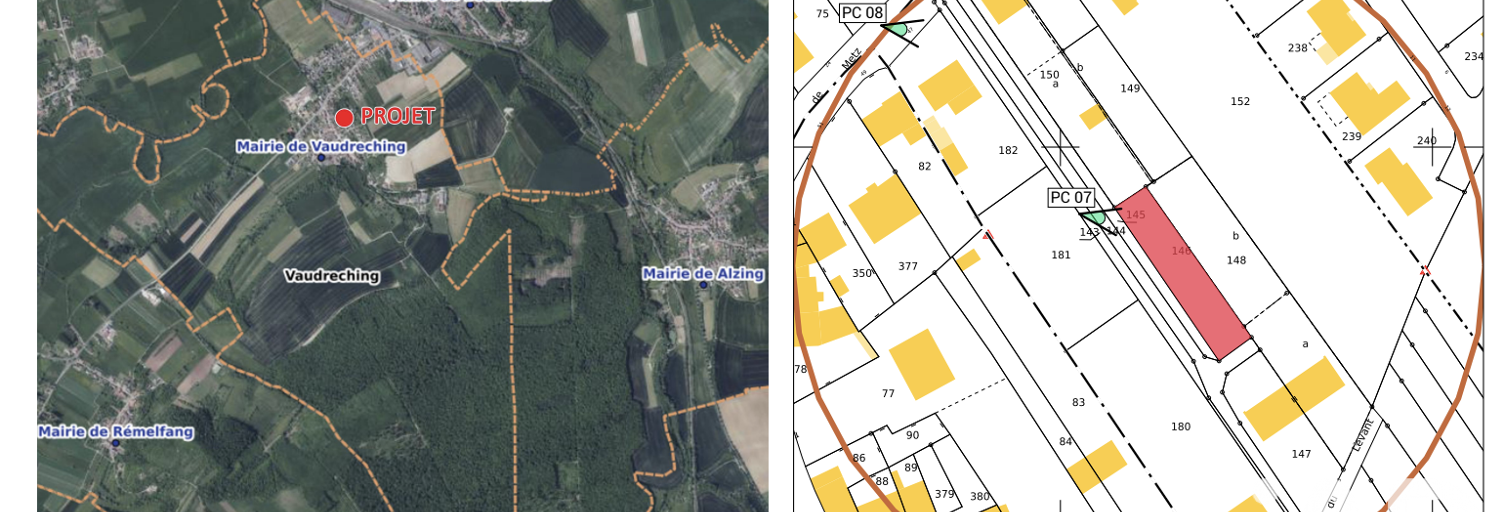 Terrain  868 m² à vendre à Vaudreching (57320)