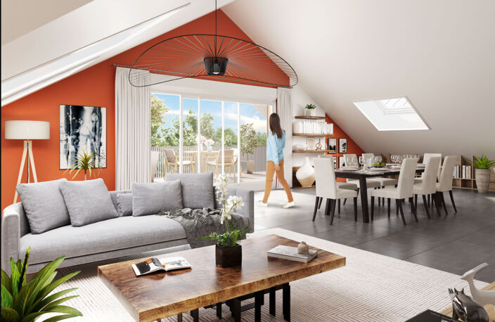 Centre La Motte Servolex 3 pièces Neuf 78.4 m2 en dernier étage, terrasse 44m² — photo 2