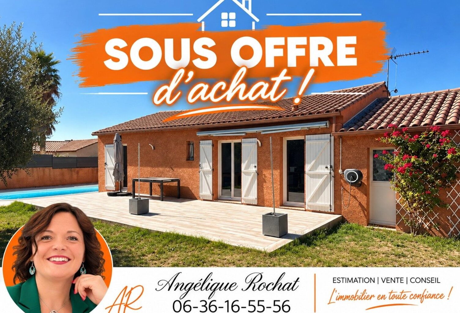 SOUS OFFRE D ACHAT Nouveauté Magnifique Villa de plain pied 3 chambres avec Piscine sur Magalas — photo 1