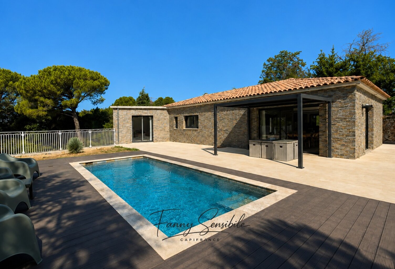 MAISON CONTEMPORAINE 140 M² – 4 CHAMBRES – PISCINE – TERRAIN 2 000 M² – GRAND GARAGE — photo 1