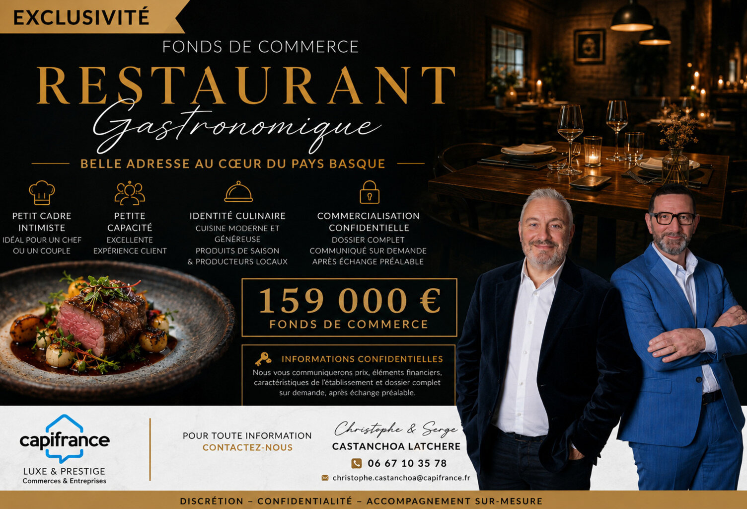 FONDS DE COMMERCE RESTAURANT GASTRONOMIQUE | CAMBO-LES-BAINS — photo 1