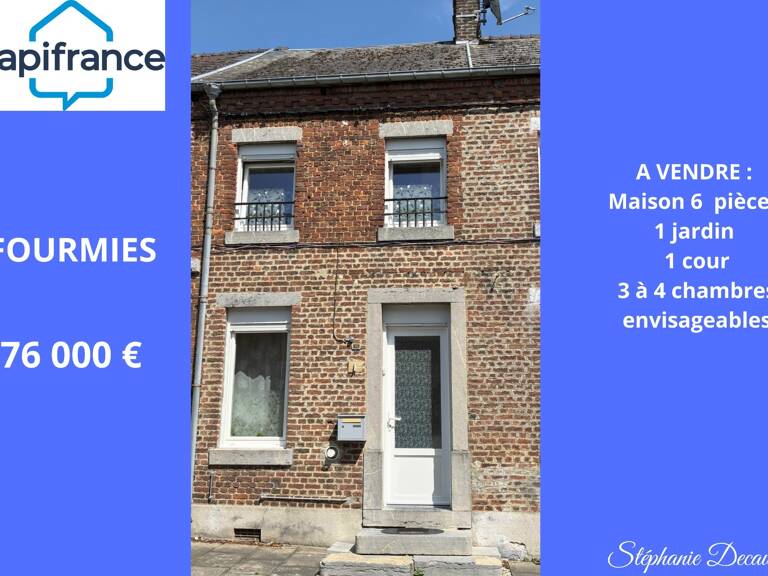 A VENDRE : Maison 7 pièces - aucun travaux- Fourmies (59) — photo 1