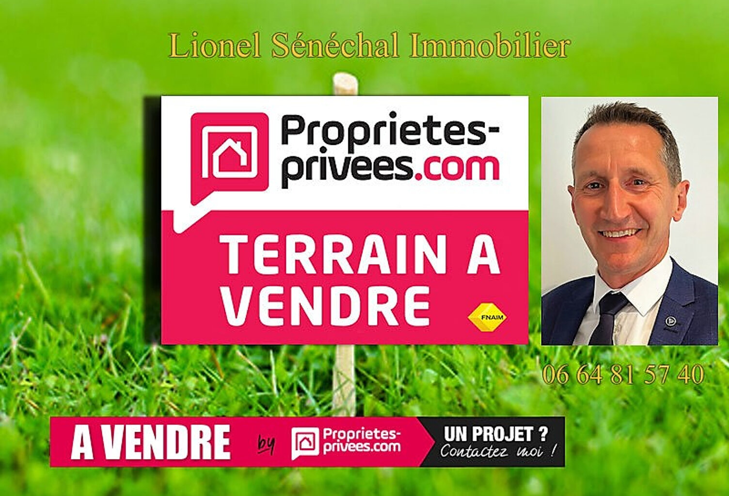 Terrain à bâtir entièrement plat et viabilisé de 825 m2 à Joué l' Abbé hors lotissement — photo 1