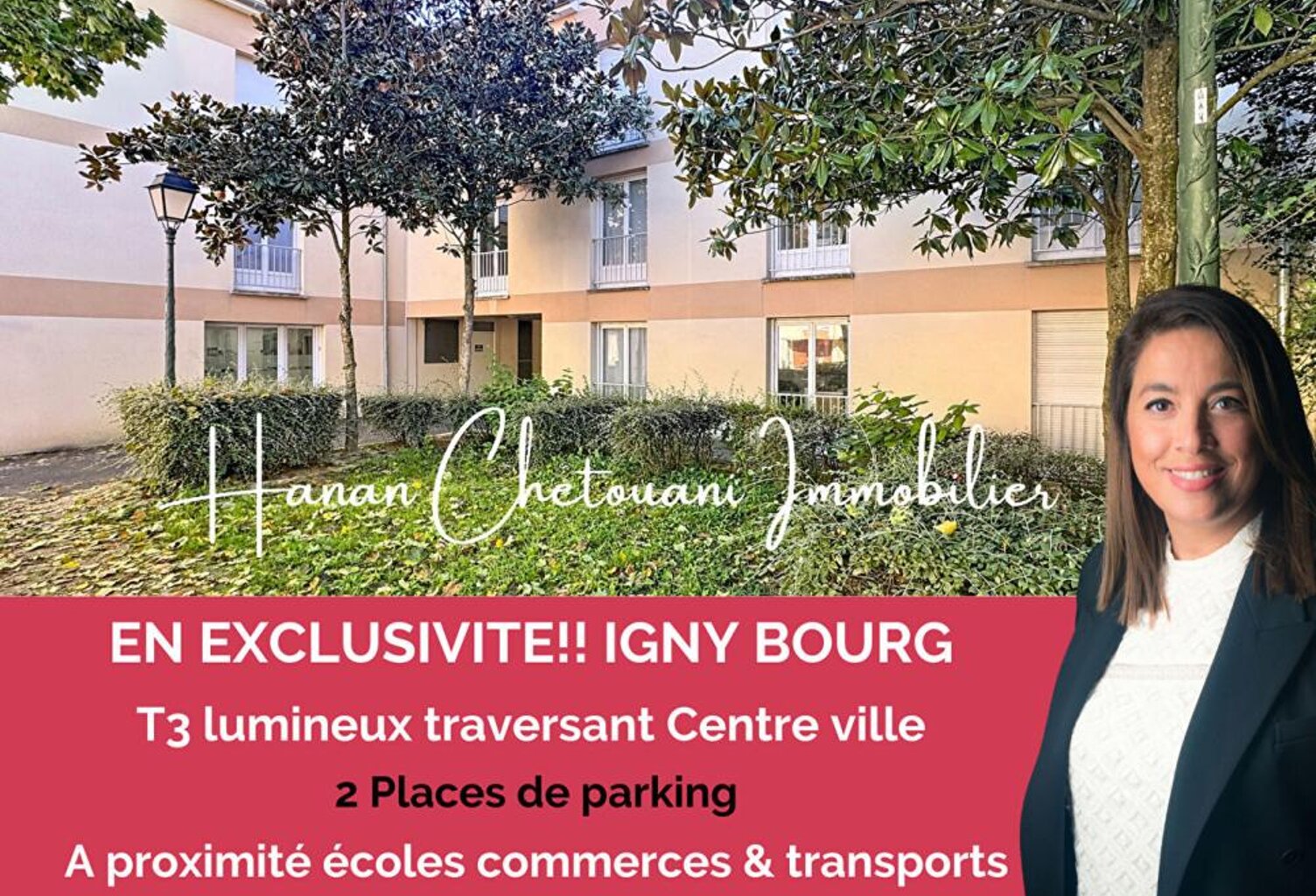 Appartement 3 pièces  Igny centre-ville Lumineux & Traversant  2 Parkings — photo 1