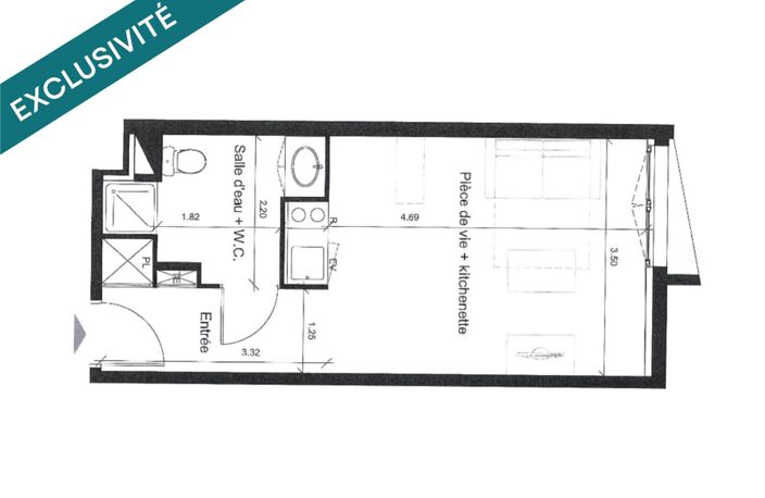 Studio 27m2 — photo 3