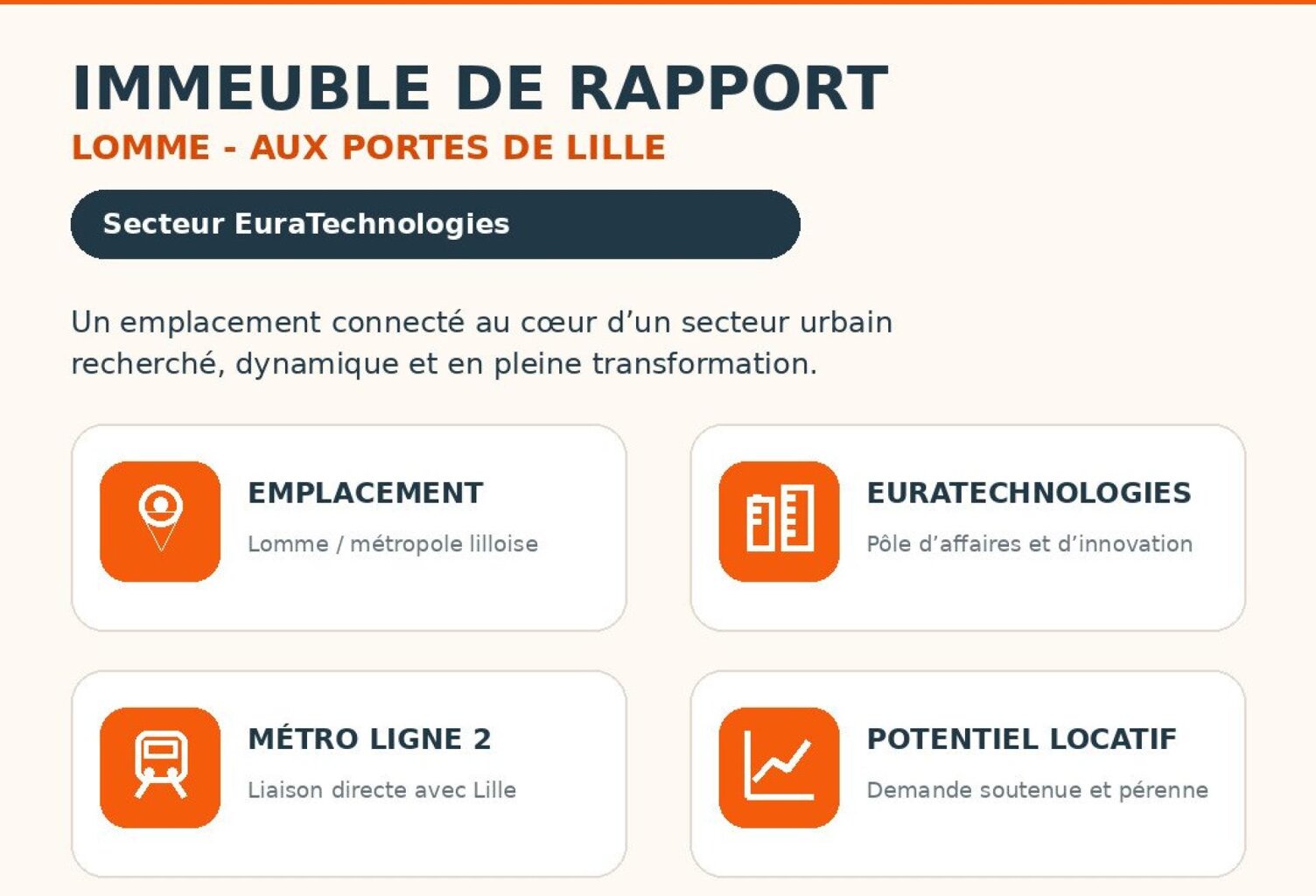 Immeuble de rapport, à Lomme, 11 studios, 1 bureau et local commercial — photo 1
