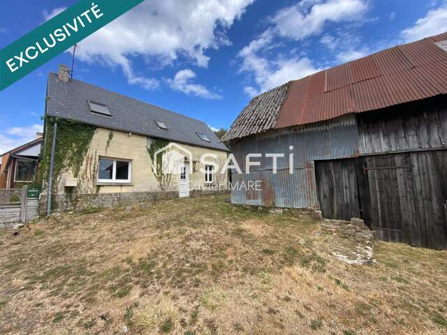 Maison 76 m², à restaurer, 2 niveaux, terrain de 500 m², Le Ménil de Briouze — photo du bien