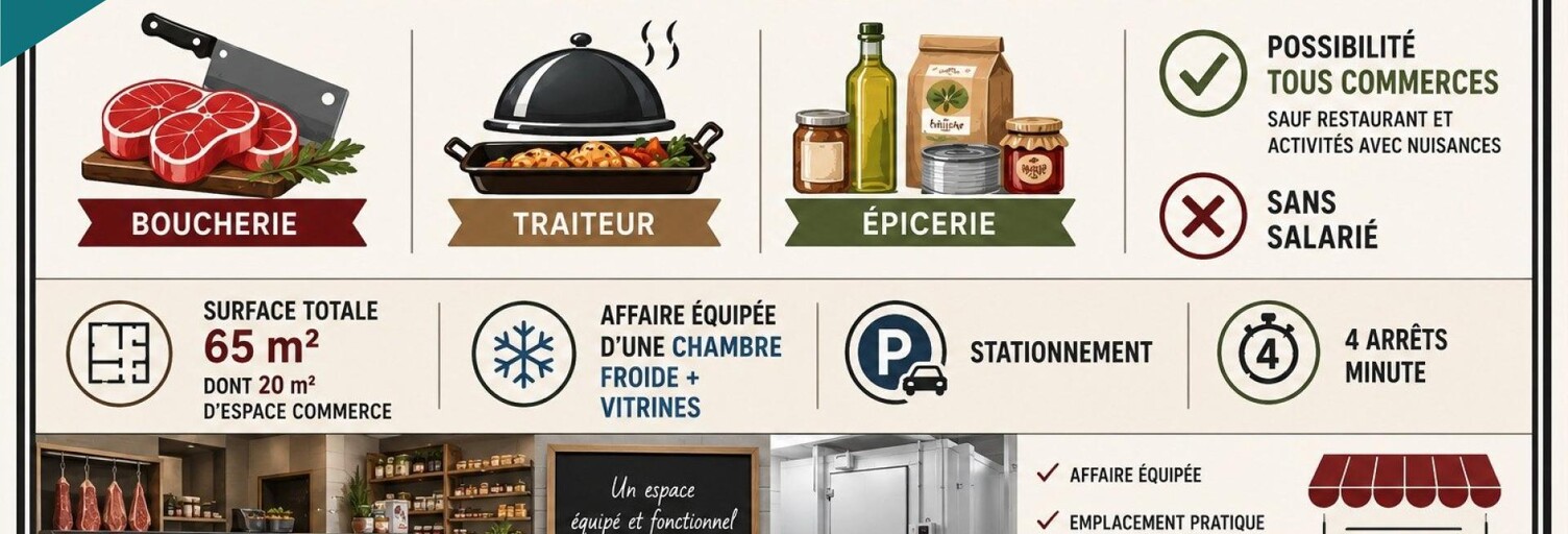 Commerce  65 m² à vendre à La Roche-sur-Yon (85000)
