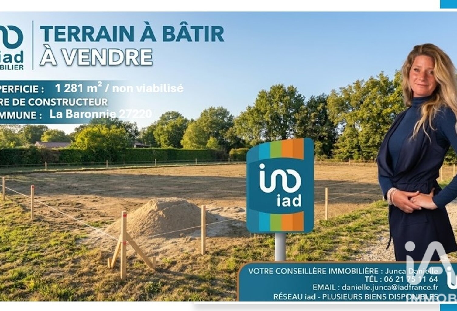 Vente Terrain à bâtir 1 281 m&sup2; — photo 1
