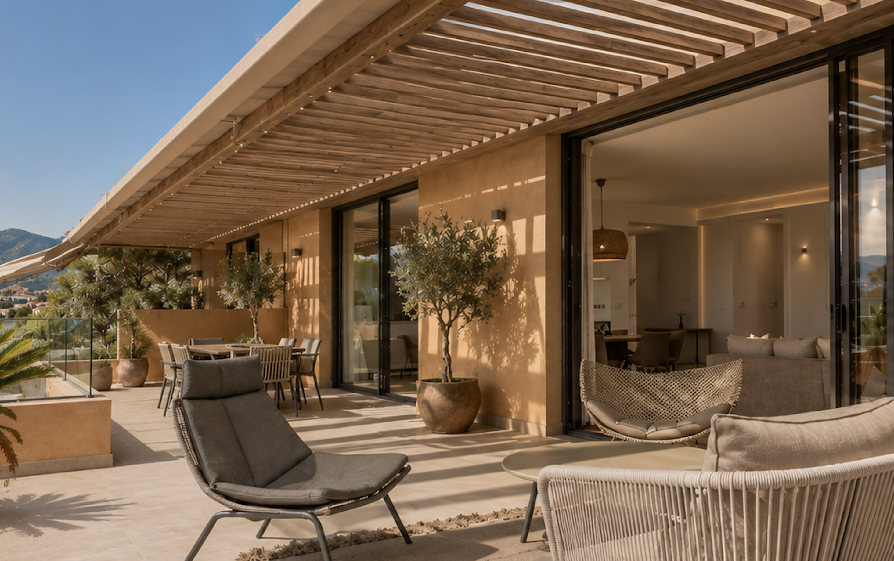Spacieux type 4 en dernier étage au coeur de Saint-Tropez - résidence avec piscine