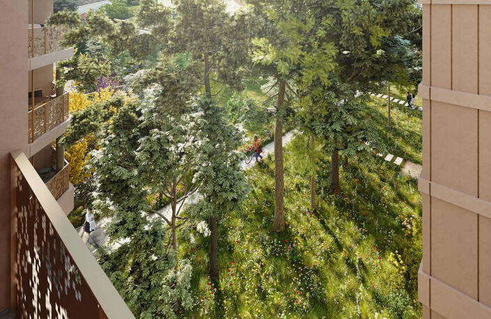 Bron quartier de la Clairière proche tramway T2 — photo 4