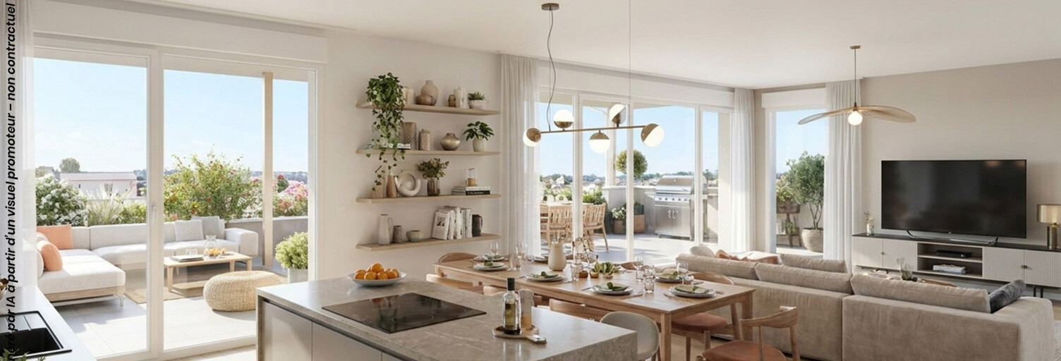 Appartement neuf T3 Pièce 60 m² à vendre à Saint-Bonnet-de-Mure (69720)