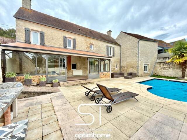 Maison en pierre de 156 m² avec piscine chauffée – Charme et sérénité à ERNES (14270) — photo du bien