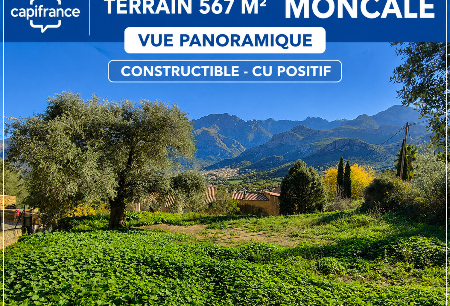 EXCLU VENTE : Terrain à batir, de 567,00 m² MONCALE (20) CU positif — photo 1