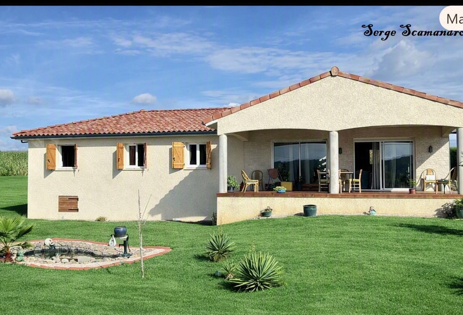 A vendre à SARIAC MAGNOAC (65) Villa de 137 m² - 3 chambres - salon séjour cuisine - garage - cave terrain 4545 m² — photo 1