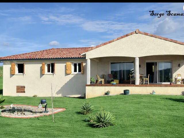 A vendre à SARIAC MAGNOAC (65) Villa de 137 m² - 3 chambres - salon séjour cuisine - garage - cave terrain 4545 m² — photo du bien