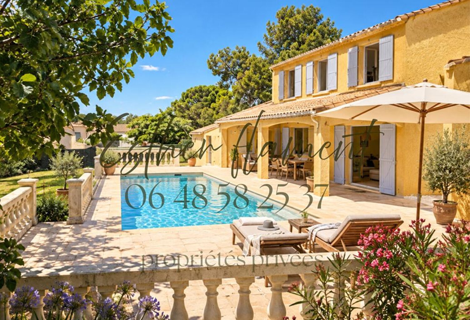 Maison familiale avec piscine ,forage, chambre de plain-pied et terrain de 1 600 m² à Saint-Hilaire-de-Brethmas — photo 1
