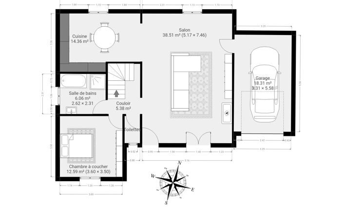 Maison 4 chambres + piscine — photo 3