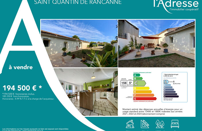 Maison Saint Quantin De Rancanne 3 pièce(s) 90 m2 — photo 4