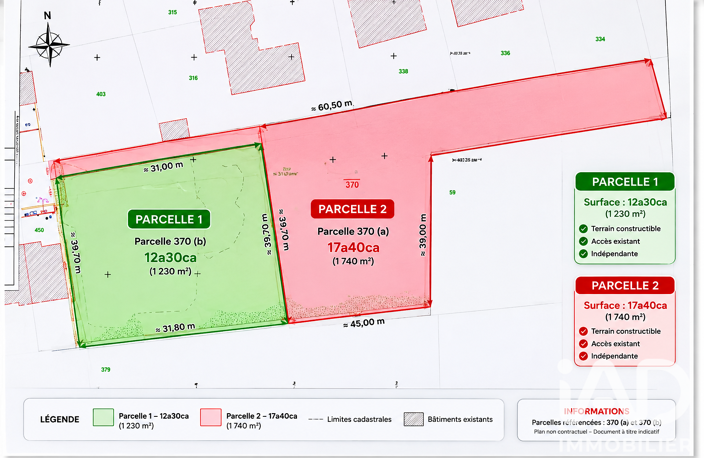 Vente Terrain à bâtir 1 740 m&sup2; — photo 3