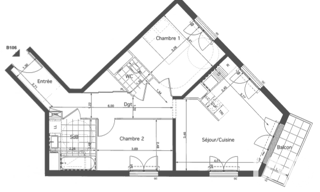 Appartement 3 Pièces 59 m² à louer à Pontoise (95300)