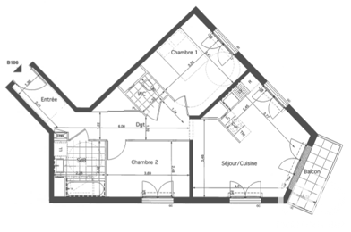 Appartement 3 pièces 1250 €
