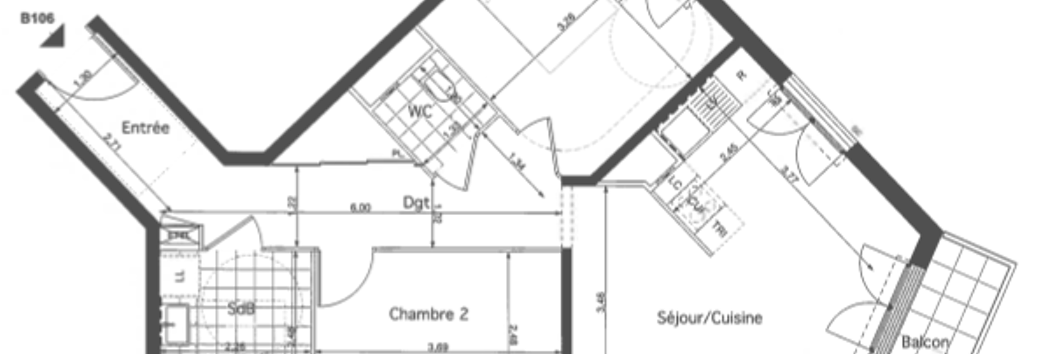 Appartement 3 Pièces 59 m² à louer à Pontoise (95300)
