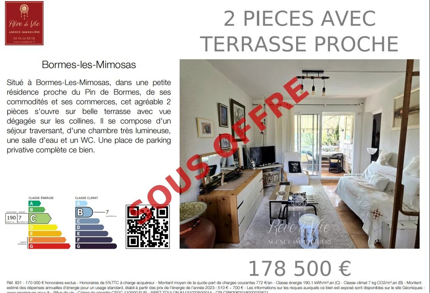 2 PIECES AVEC TERRASSE PROCHE DES COMMERCES — photo 1