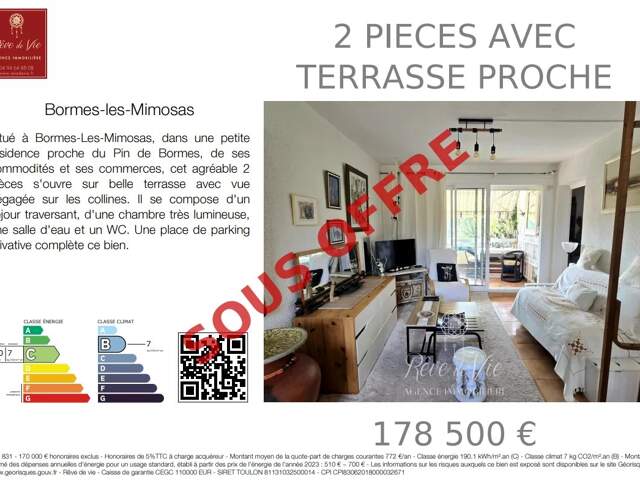 2 PIECES AVEC TERRASSE PROCHE DES COMMERCES — photo du bien