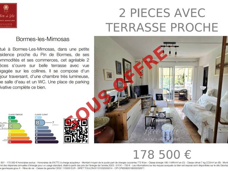 2 PIECES AVEC TERRASSE PROCHE DES COMMERCES — photo 1