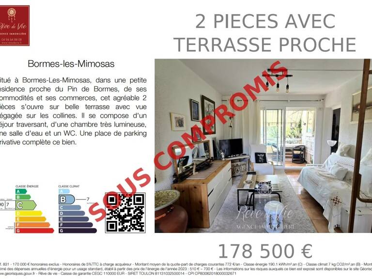 2 PIECES AVEC TERRASSE PROCHE DES COMMERCES — photo 1