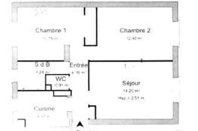 Appartement 3 pièces 800 €