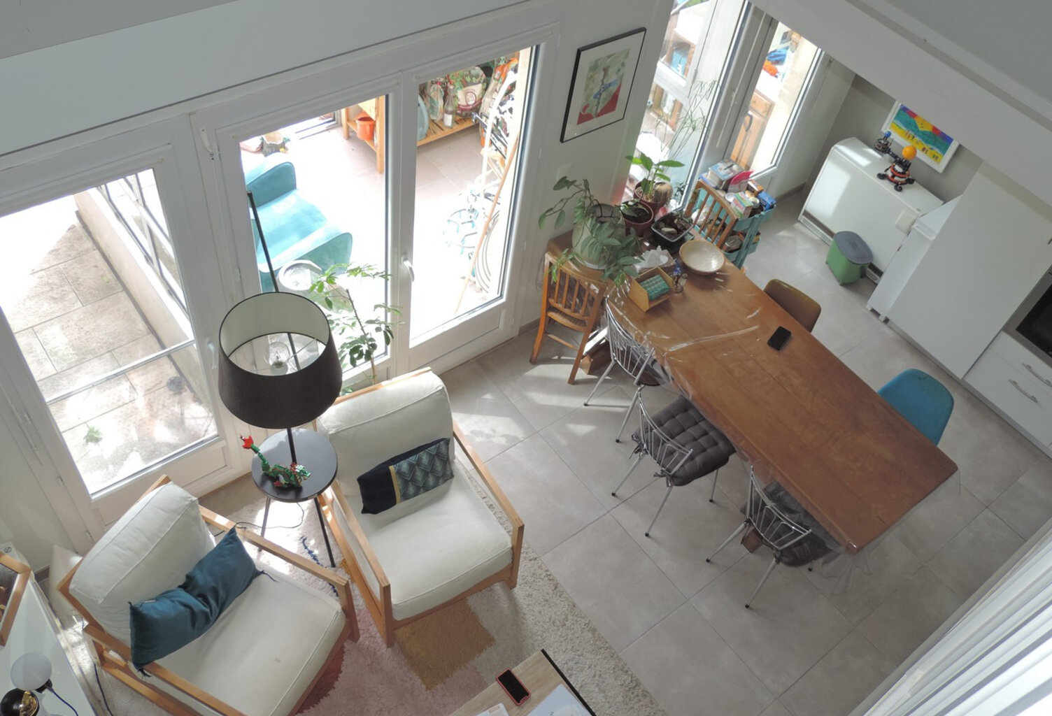 Dpt Ain (01), à vendre BOURG EN BRESSE, appartement T5 de 113 m² en duplex avec véranda, terrasse, jardin privatif et garage — photo 1