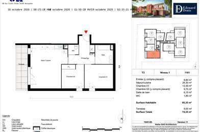Appartement 3 pièces 1025 €