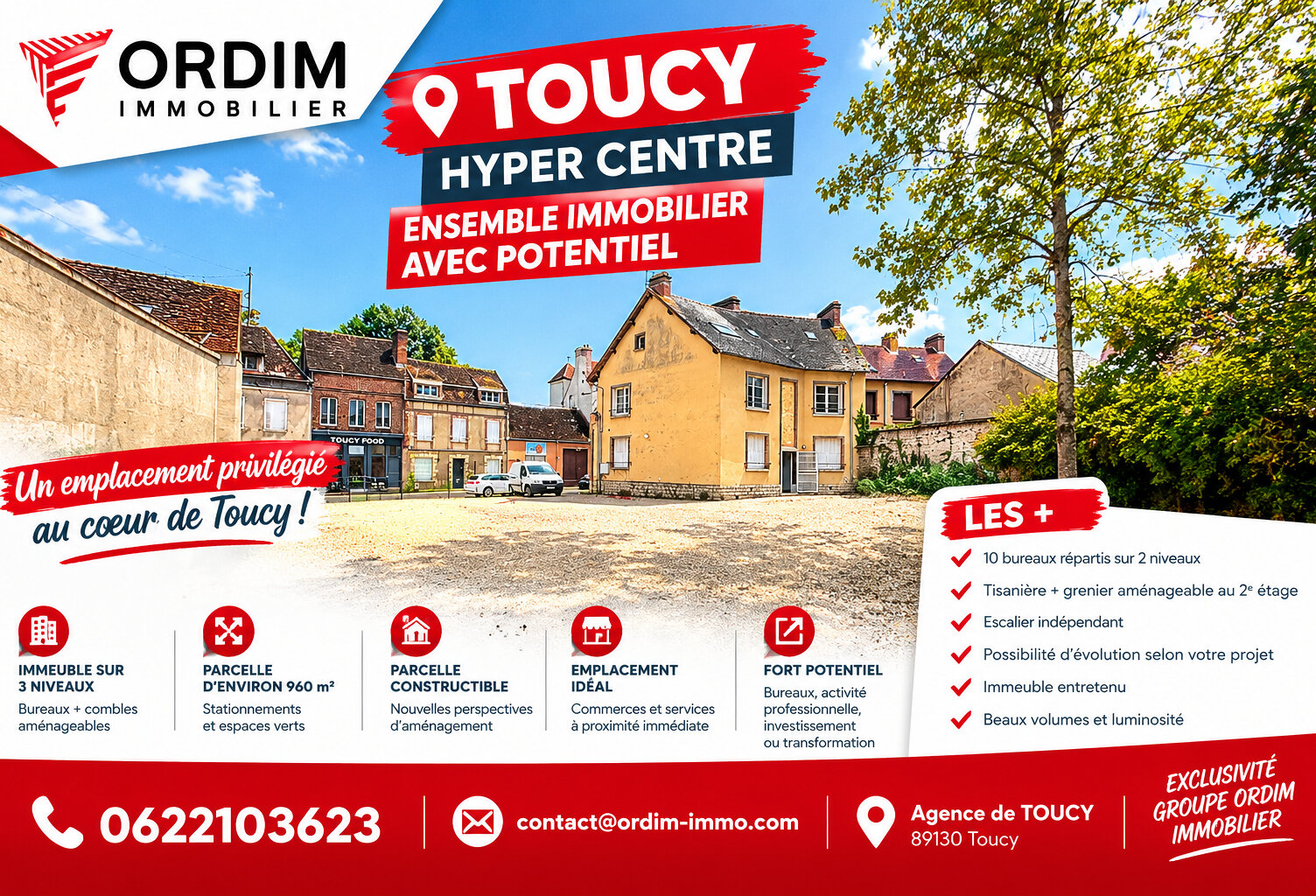 Immeuble Toucy  hyper centre - 11 pièces  -162.82 m2 sur trois niveaux — photo 1