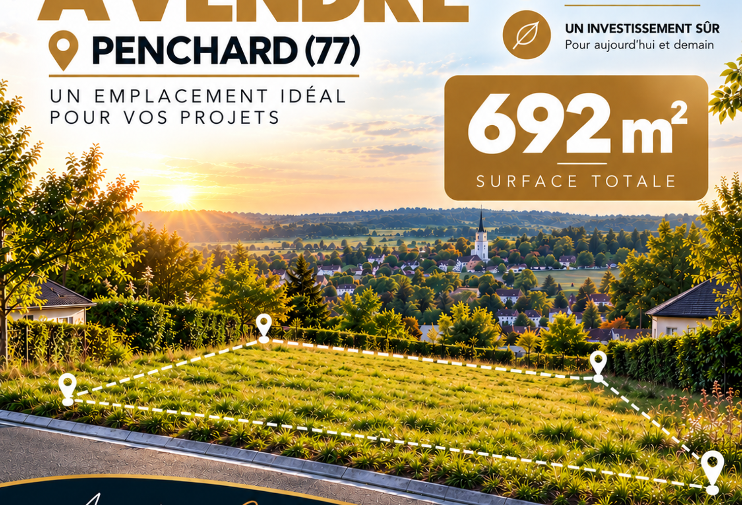 Vente Terrain à bâtir 692 m&sup2; — photo 1