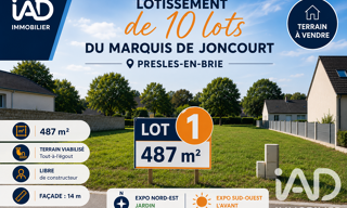 Terrain  487 m² à vendre à Presles-en-Brie (77220)